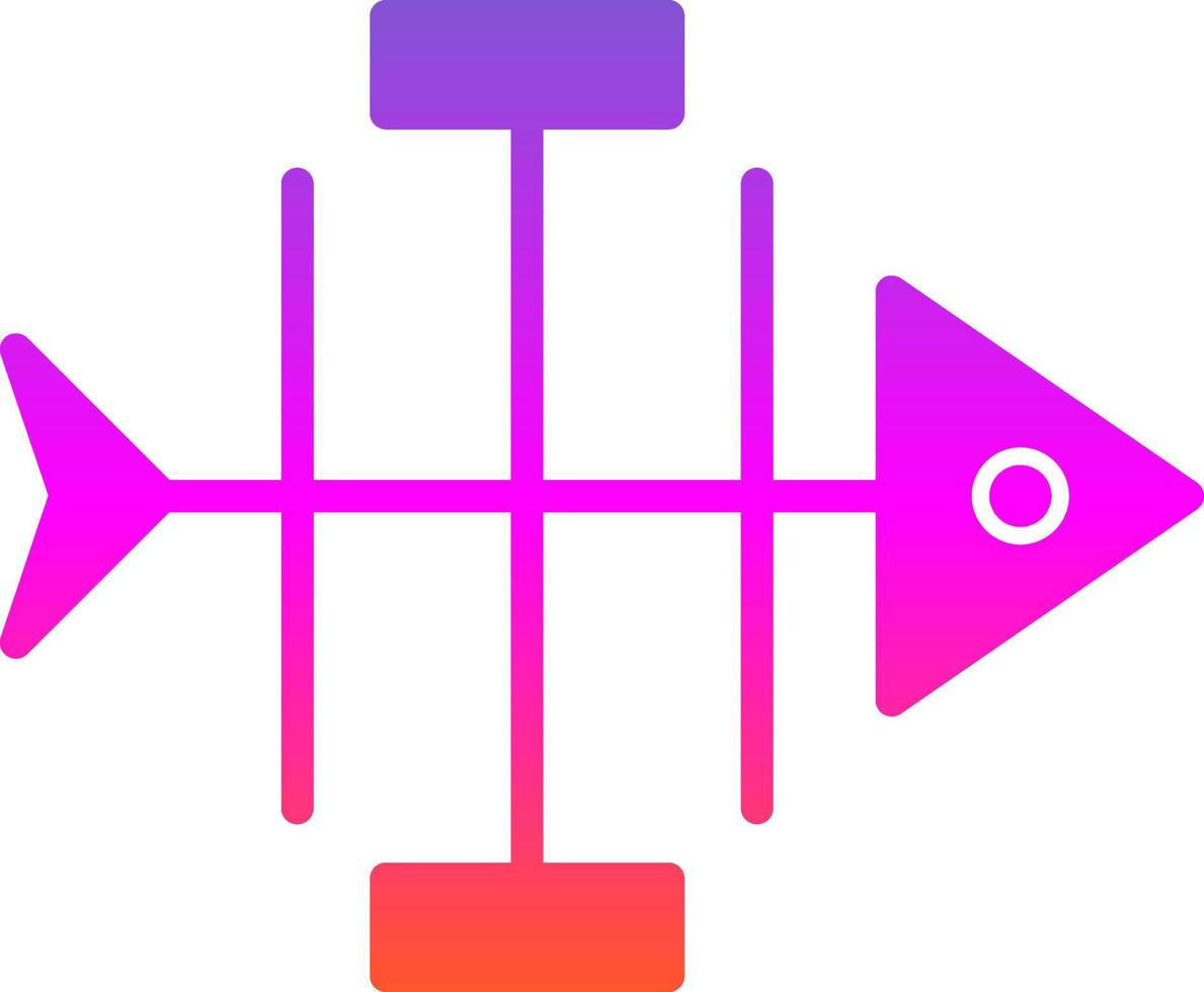 Fishbone Diagram Vector Icon Design