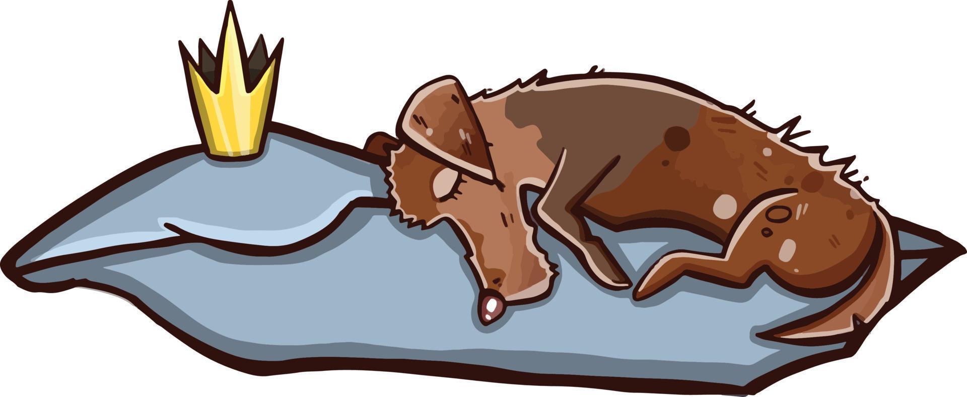 Little funny dog in vector illustration