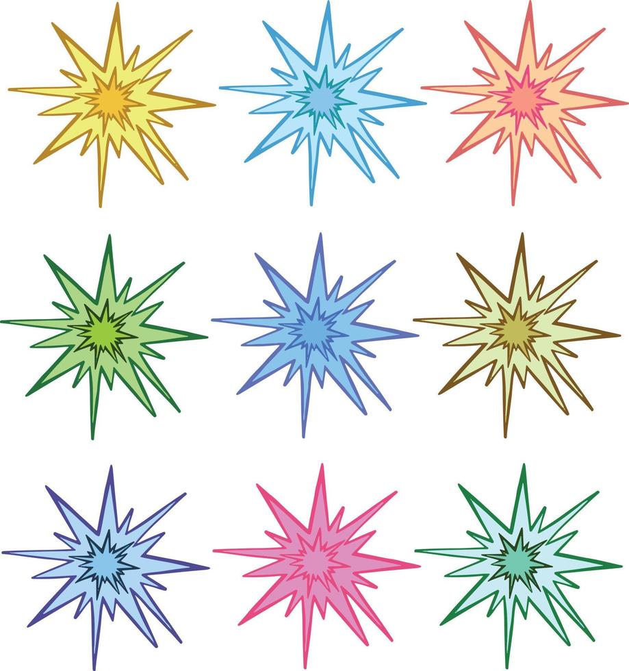 Colorful stars seamless pattern. Vector  ornament