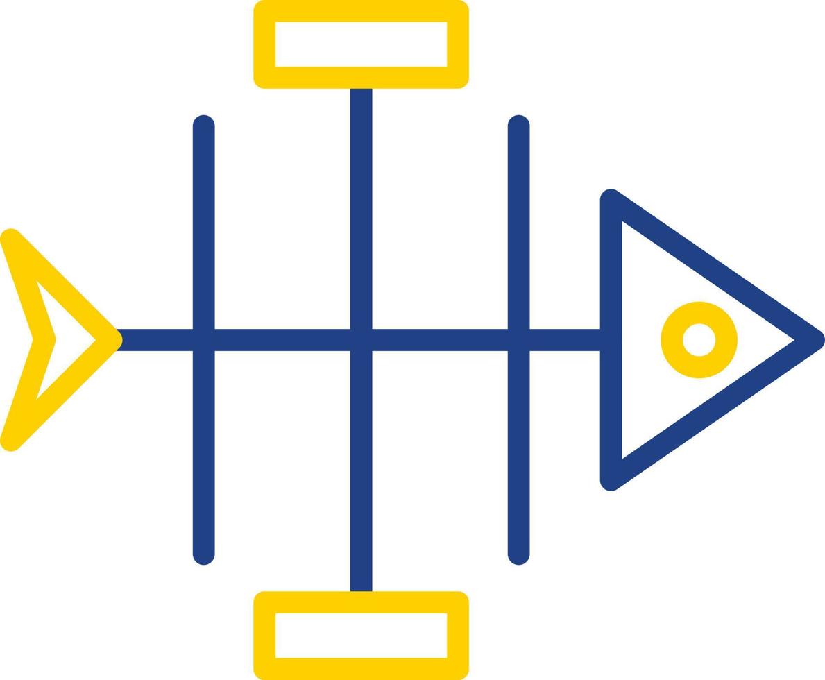 Fishbone Diagram Vector Icon Design