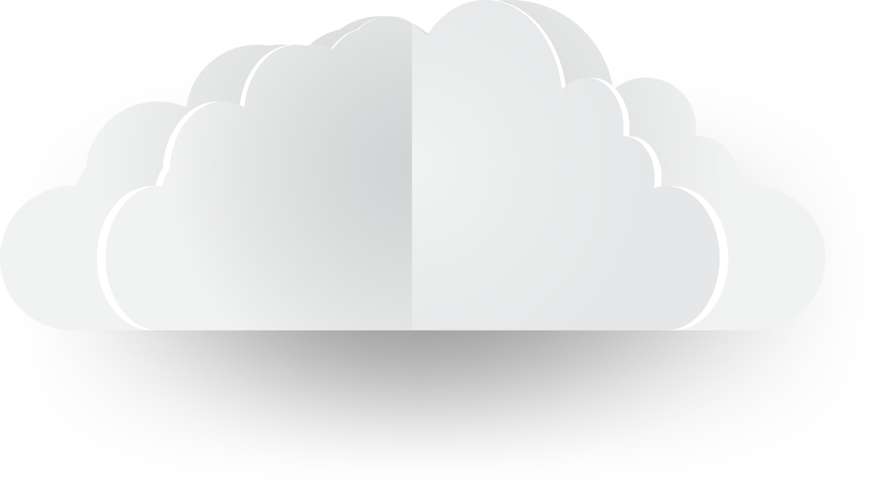 icono de recorte de nube blanca png