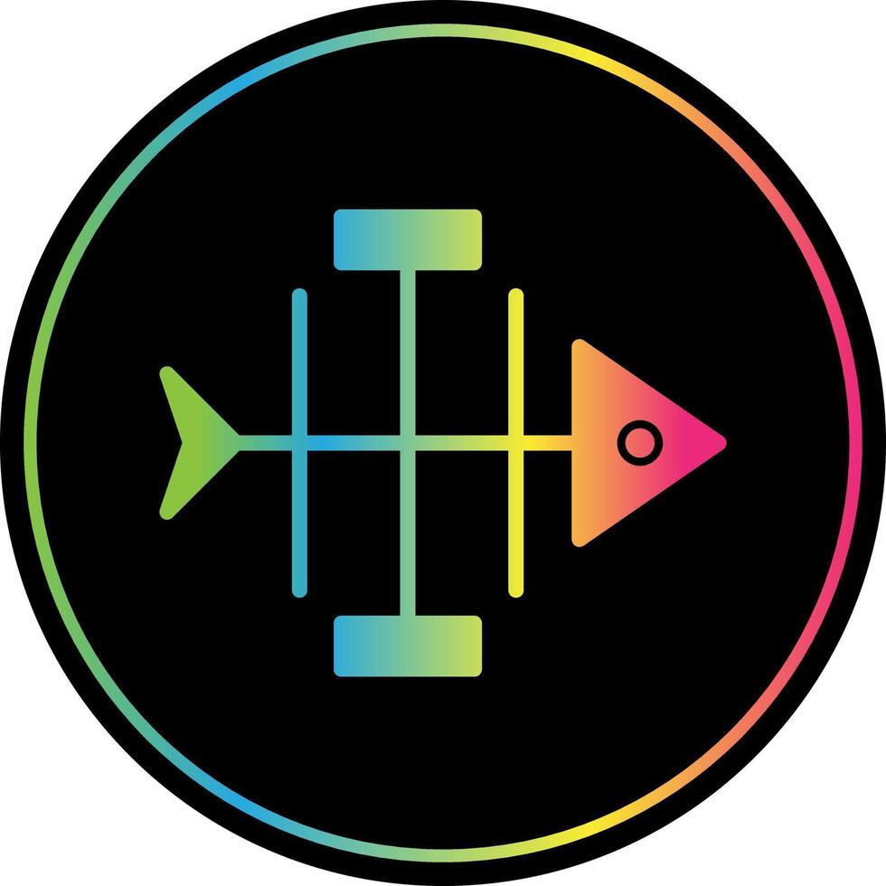 Fishbone Diagram Vector Icon Design