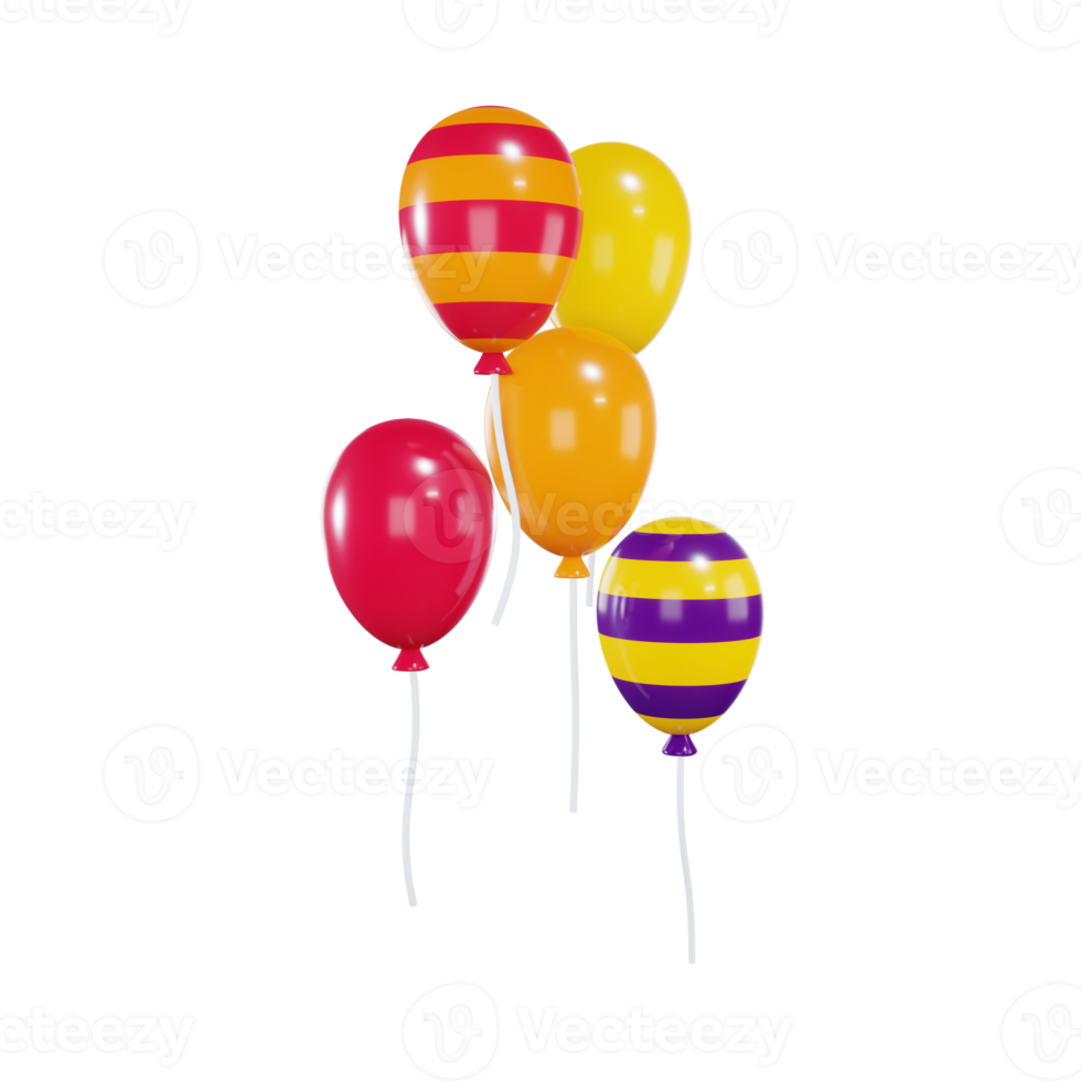 new years party supplies 3d object png
