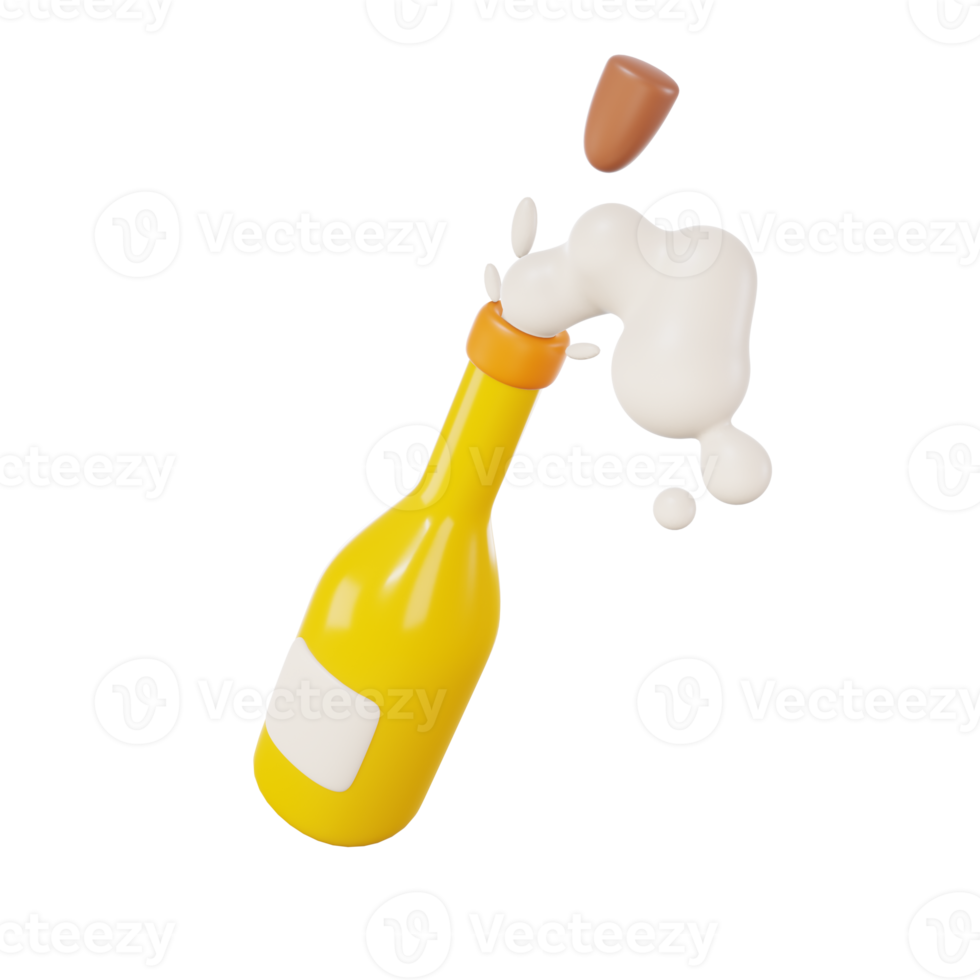 new years party supplies 3d object png