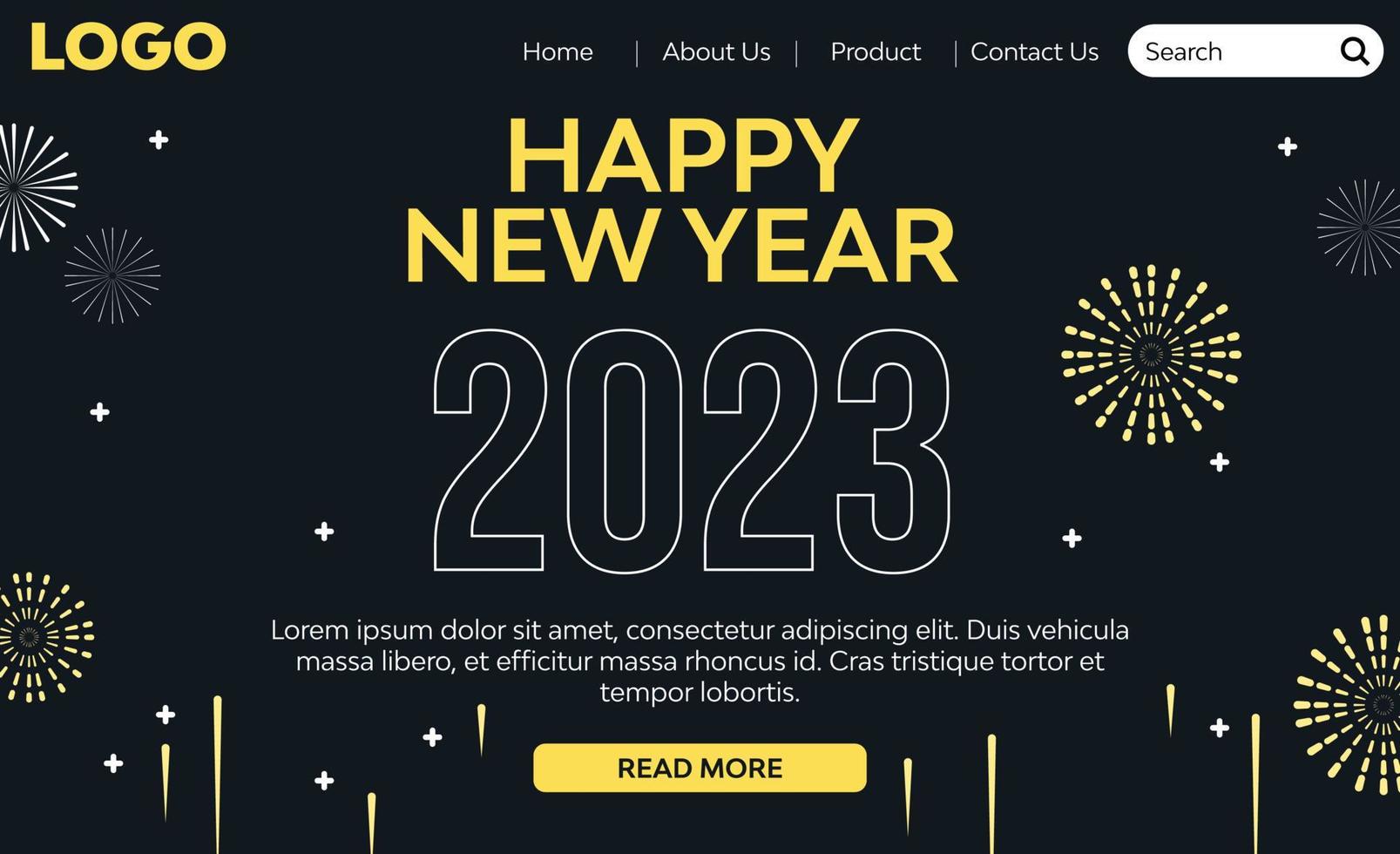 Happy New Year Flat Design Background vector