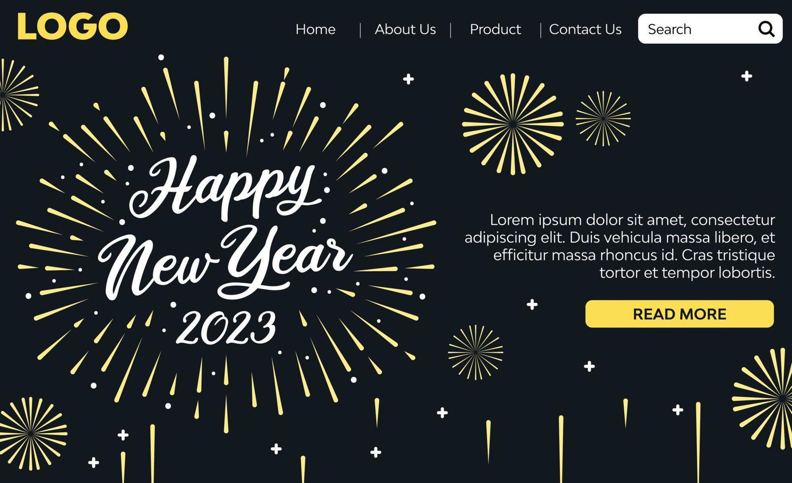 Happy New Year Flat Design Background vector