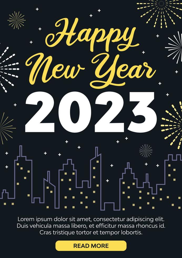 Happy New Year Flat Design Background vector