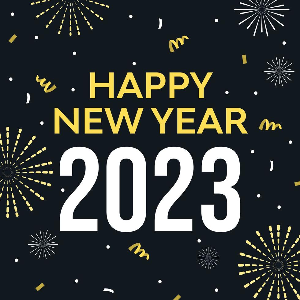 Happy New Year Flat Design Background vector