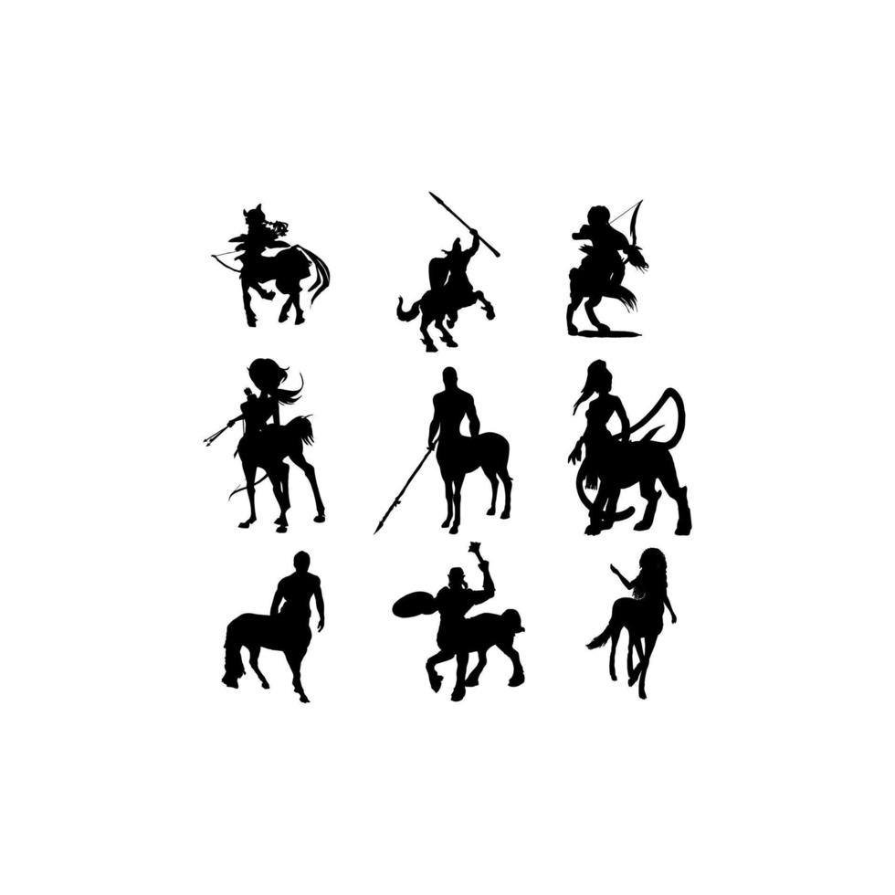 centaur mythology set illustration design vector