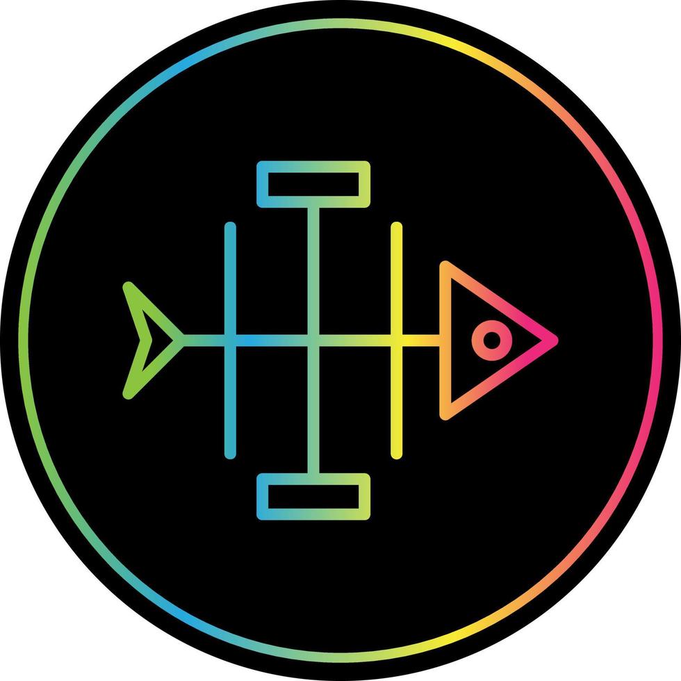 Fishbone Diagram Vector Icon Design