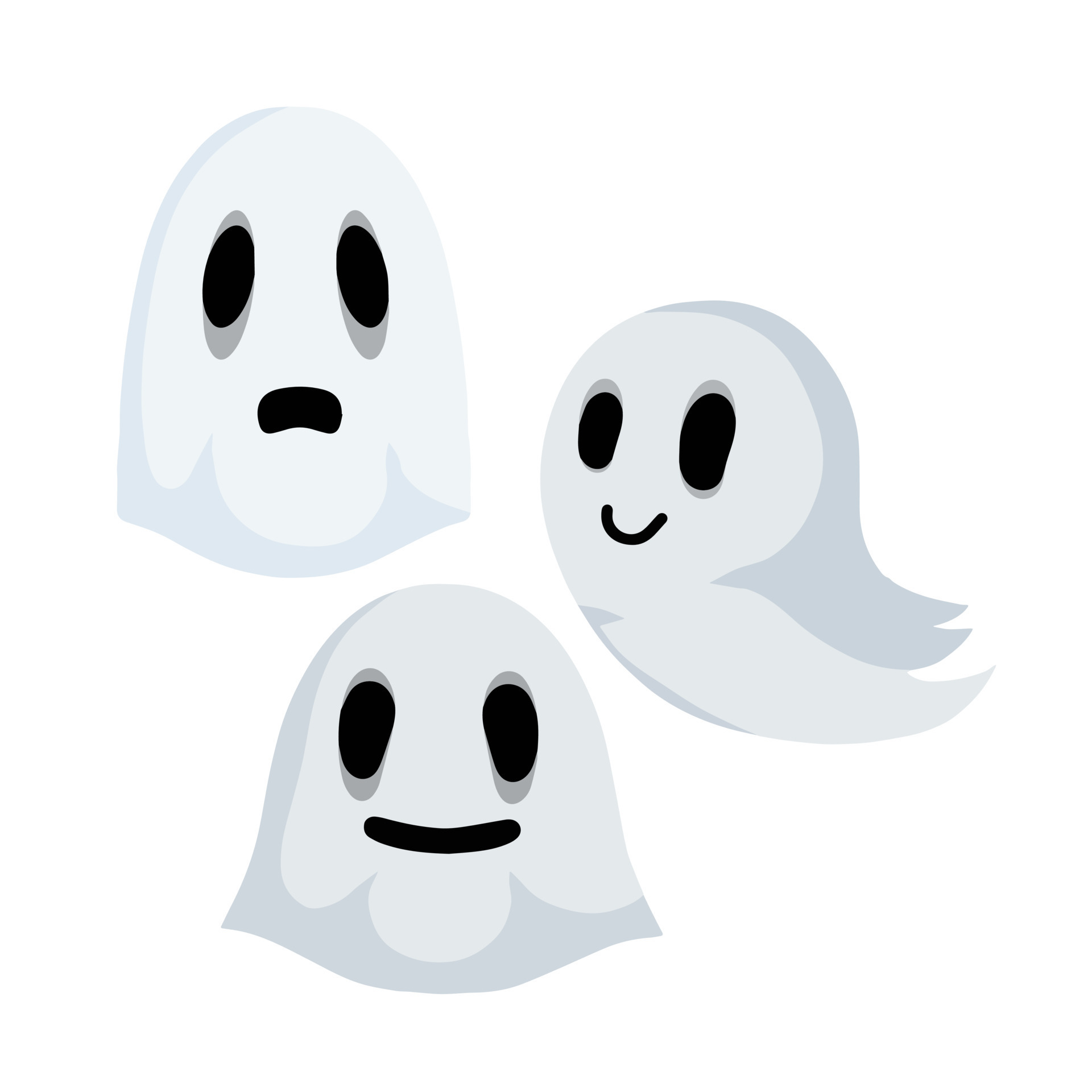 Ghost. Funny flying  Halloween element. White cute character.  FLat cartoon illustration. Icon of death 16334423 Vector Art at Vecteezy