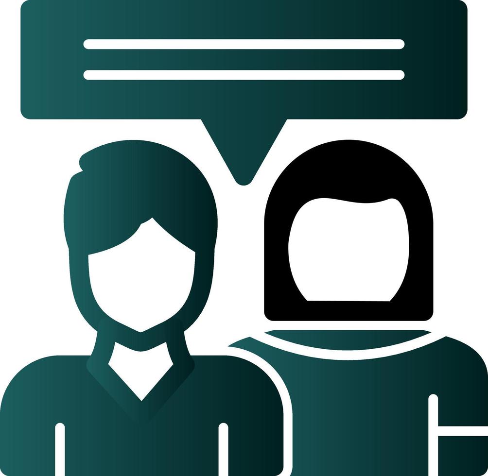 Couple Counseling Vector Icon Design