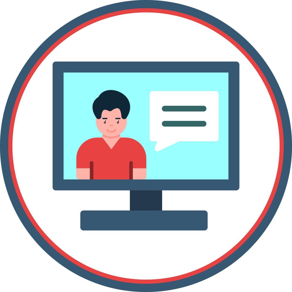 Online Consulting Vector Icon Design