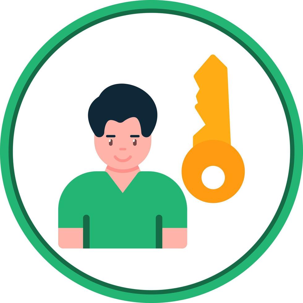 Key Person Vector Icon Design