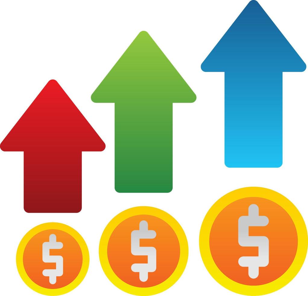 Money Growth Vector Icon Design