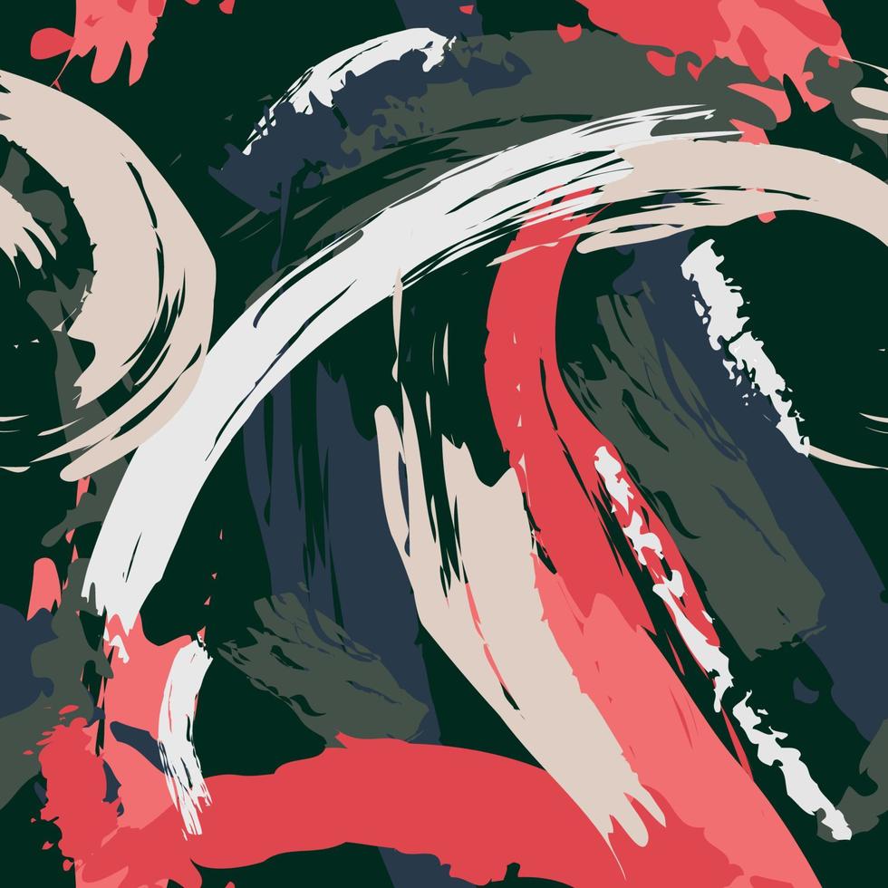 Hand Drawn Brush Seamless Pattern vector