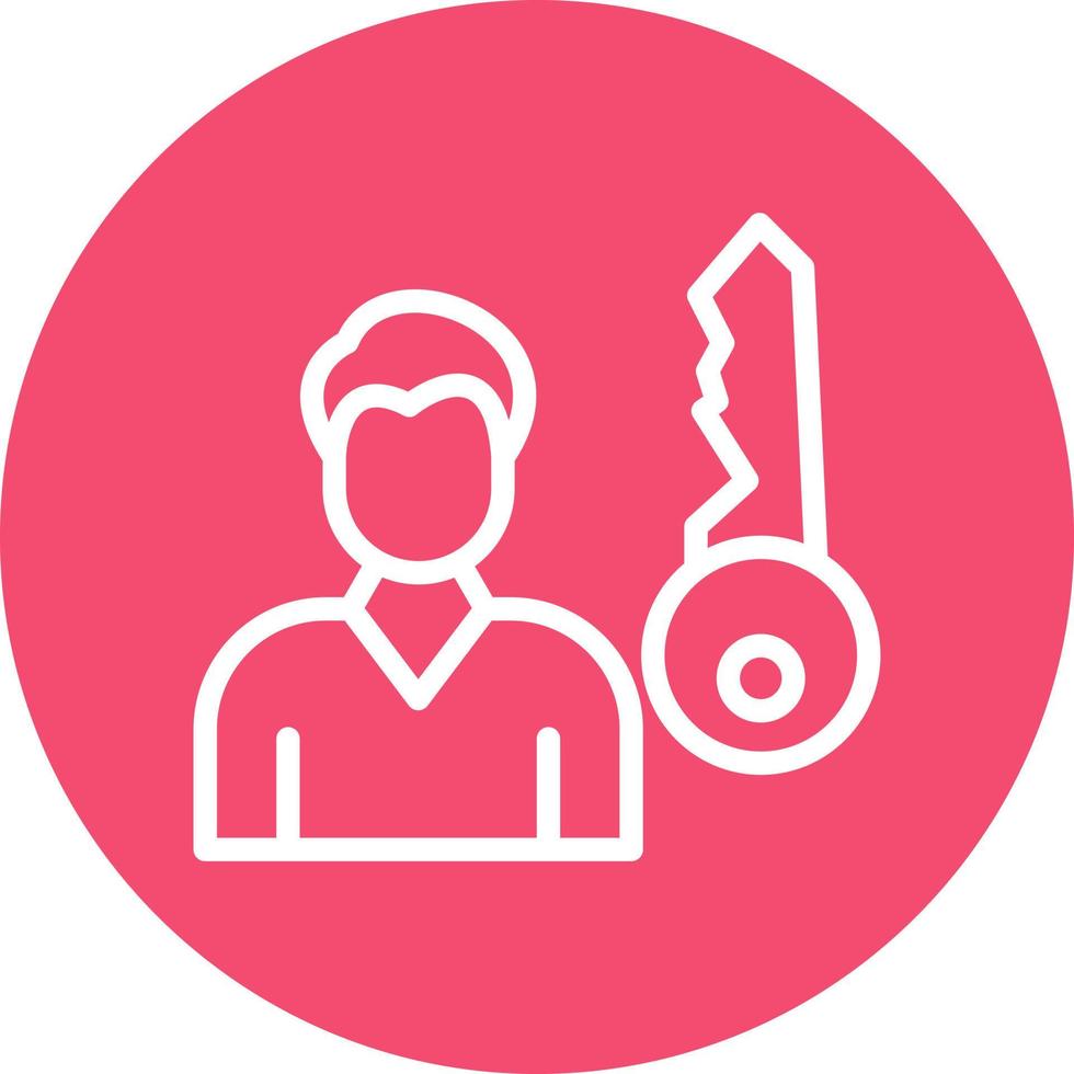 Key Person Vector Icon Design