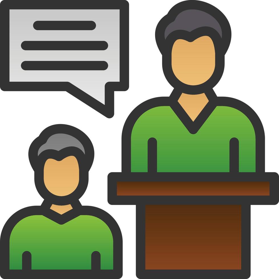 Job Interview Vector Icon Design