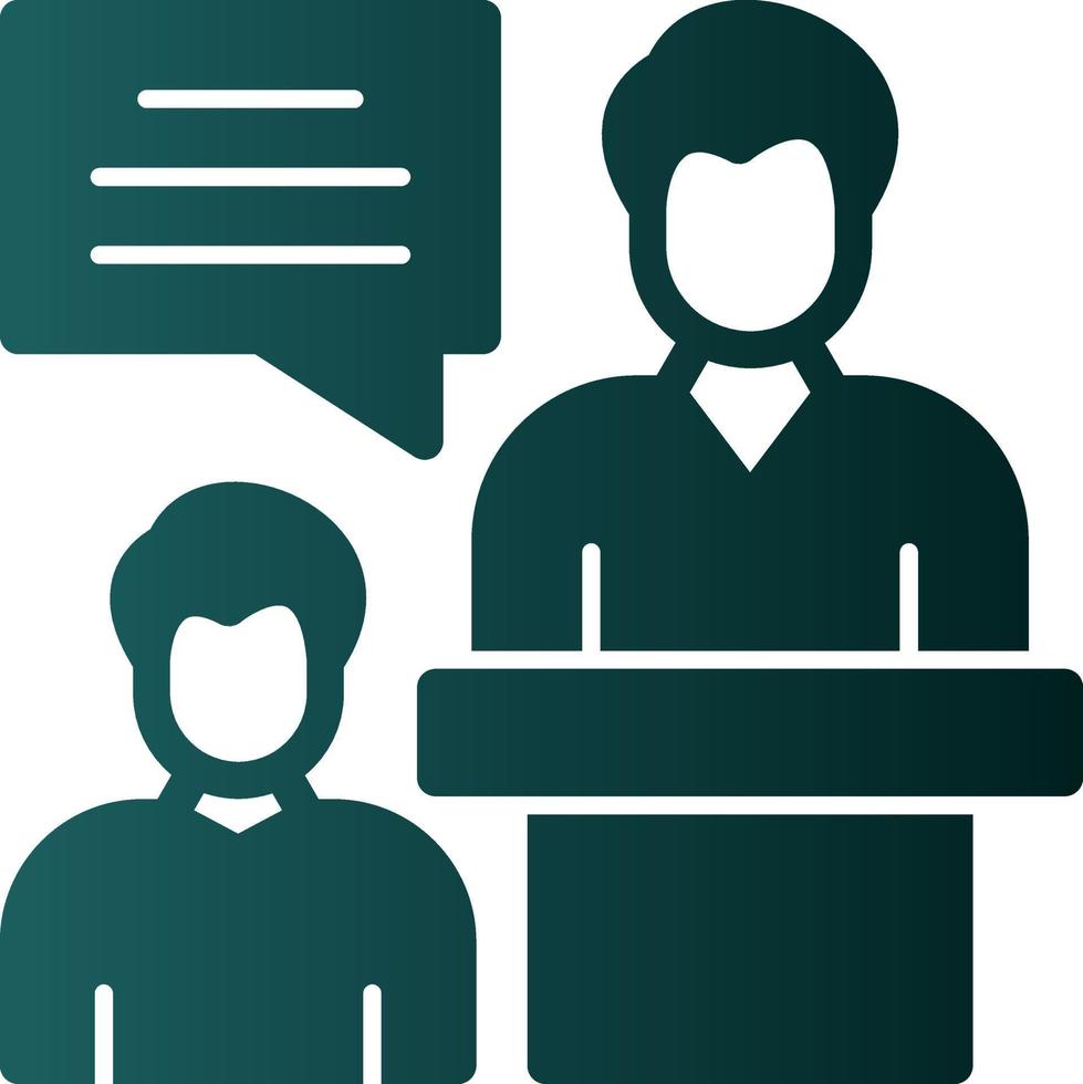 Job Interview Vector Icon Design