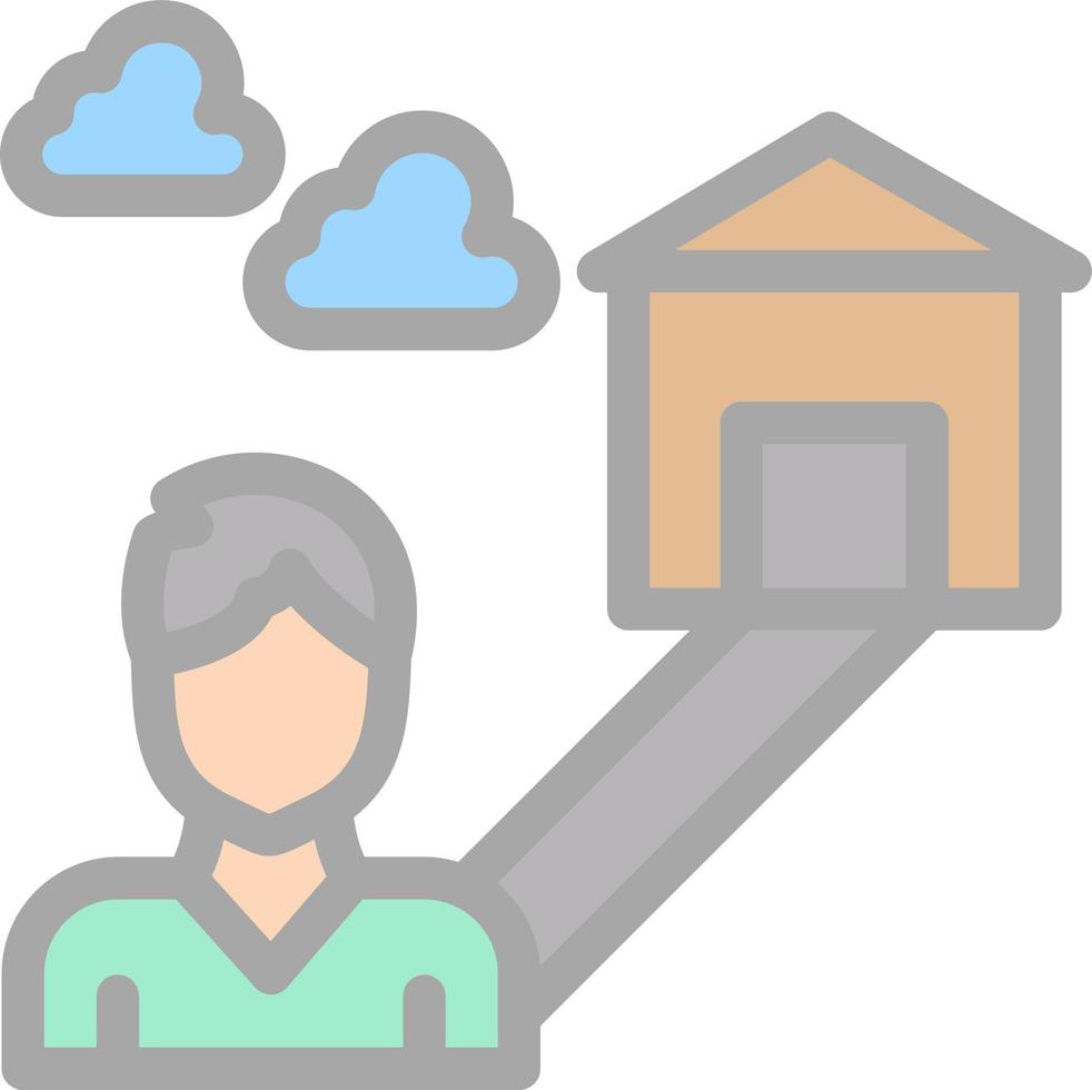Loneliness Vector Icon Design