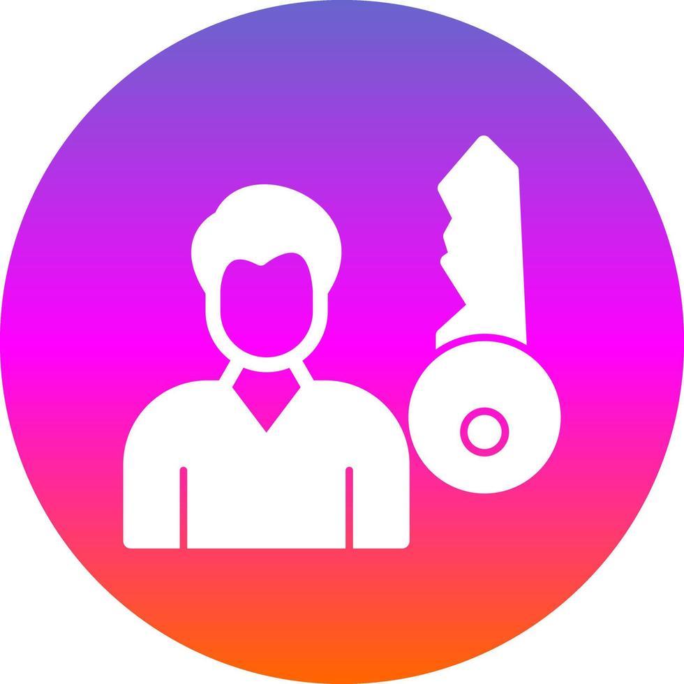 Key Person Vector Icon Design