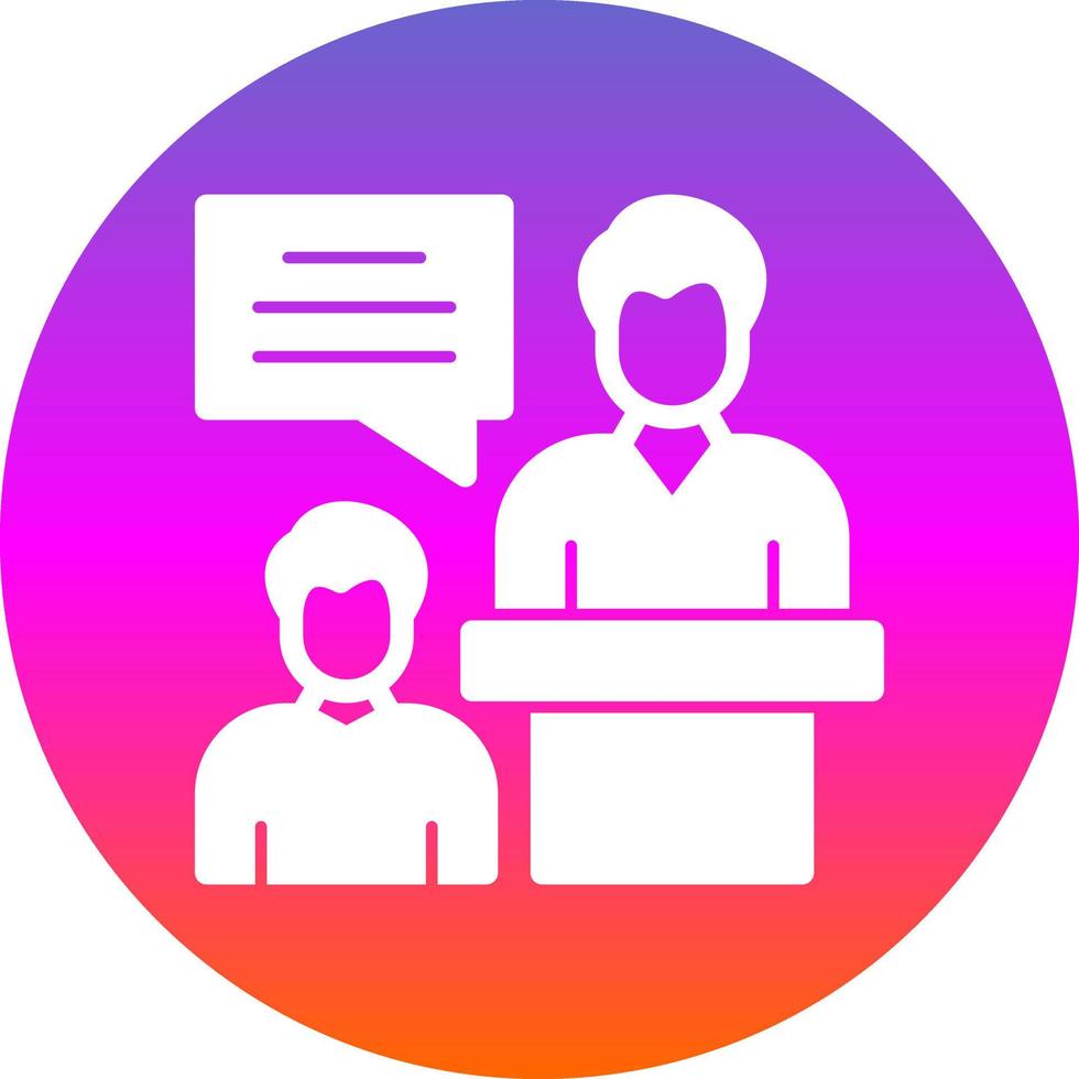 Job Interview Vector Icon Design