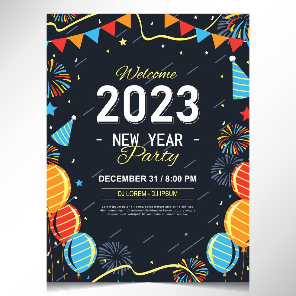 Welcome 2023 Poster Template vector