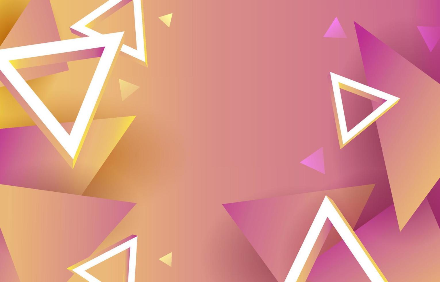 Yellow Magenta Triangle Background vector