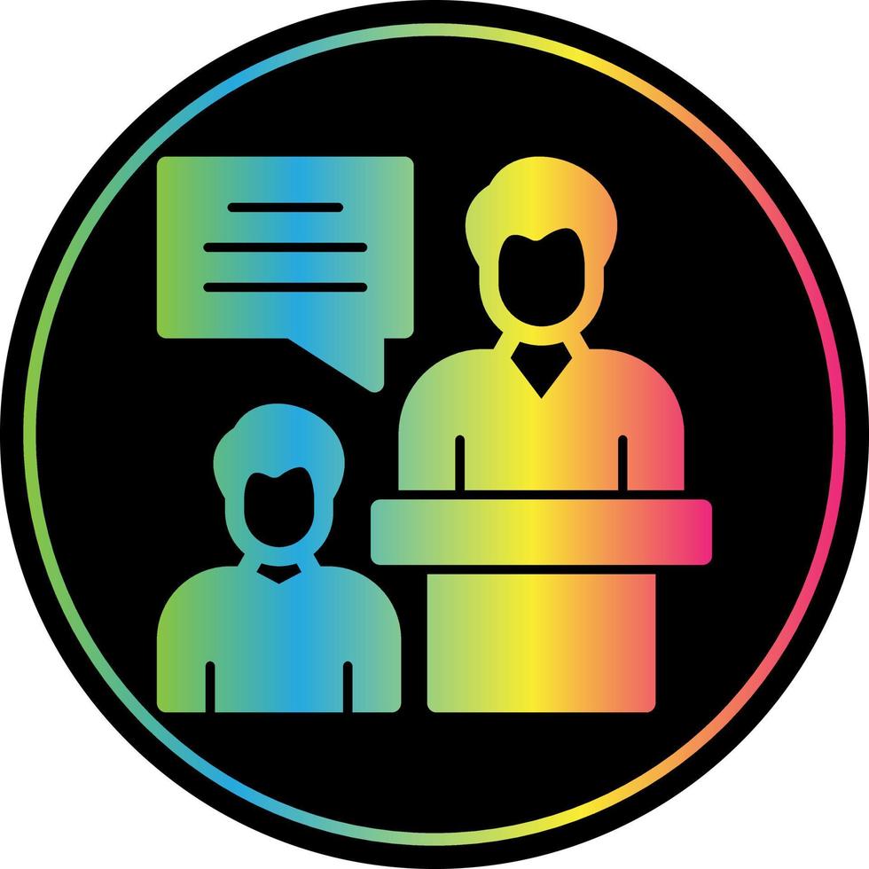 Job Interview Vector Icon Design