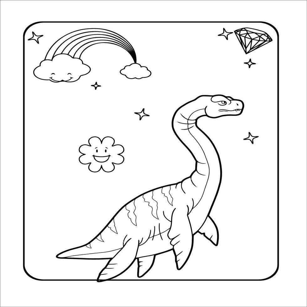 página para colorear de dinosaurios para adultos 16337481 Vector en Vecteezy