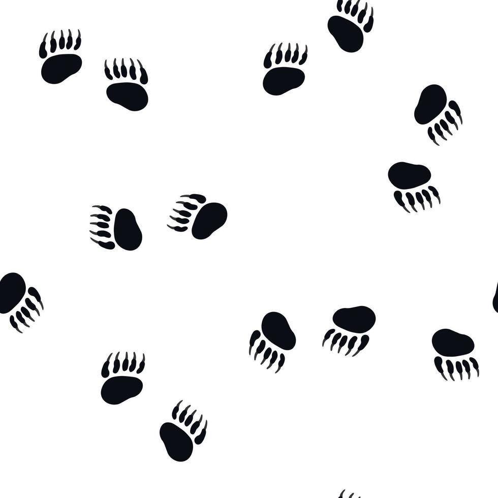 huellas de osos. patas negras. patrón interminable. ilustración de stock vectorial. diseño infantil. vector