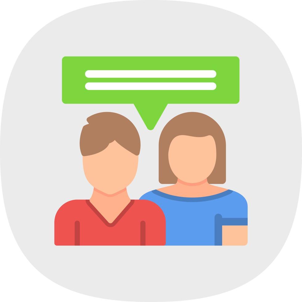 Couple Counseling Vector Icon Design