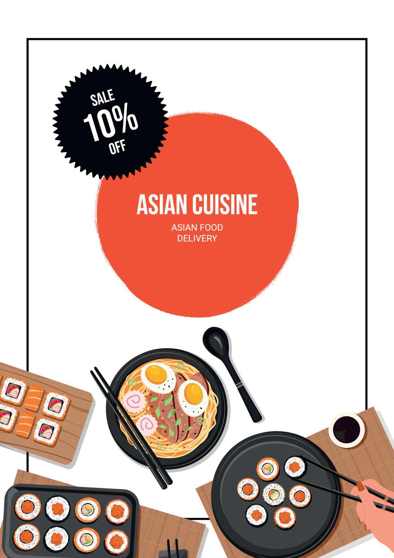 flyer-design-with-rolls-sushi-sauces-and-ramen-soup-japanese-food