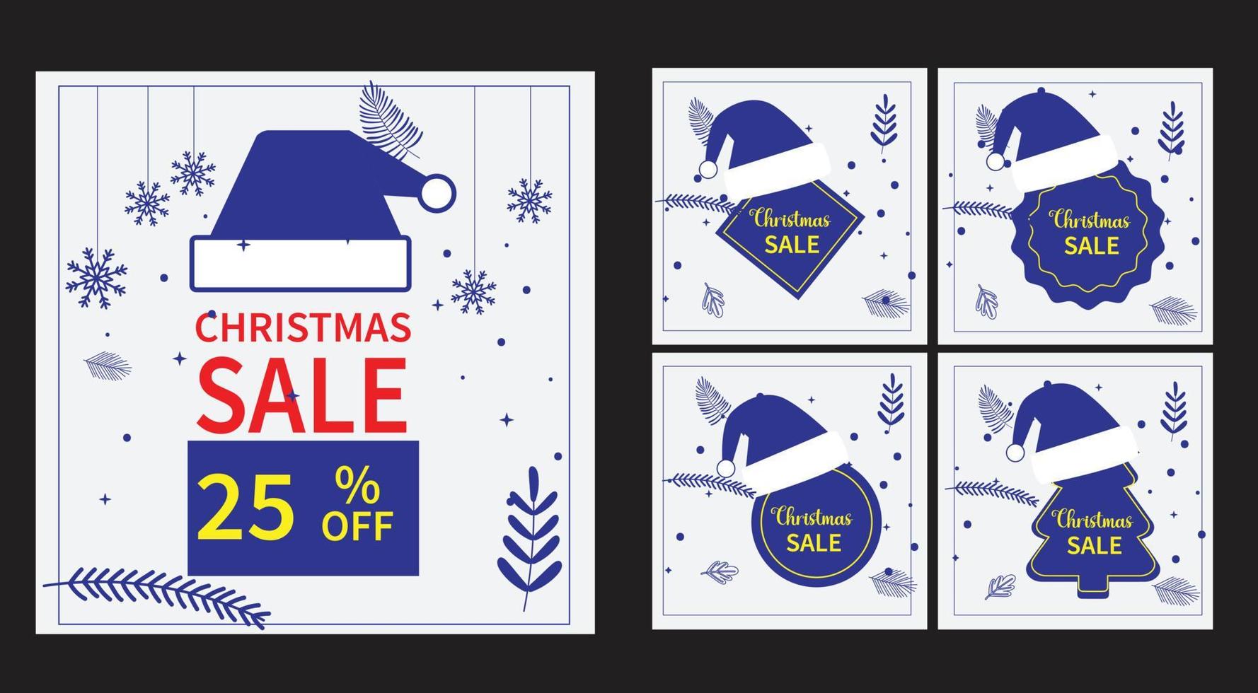 Christmas day sale template design vector
