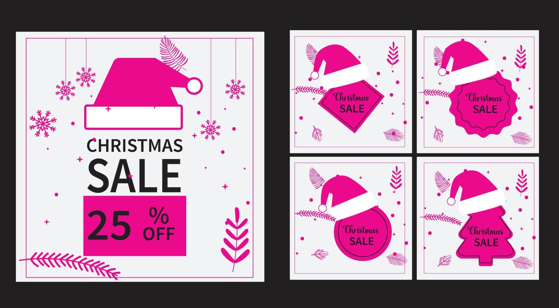 Christmas day sale template design vector