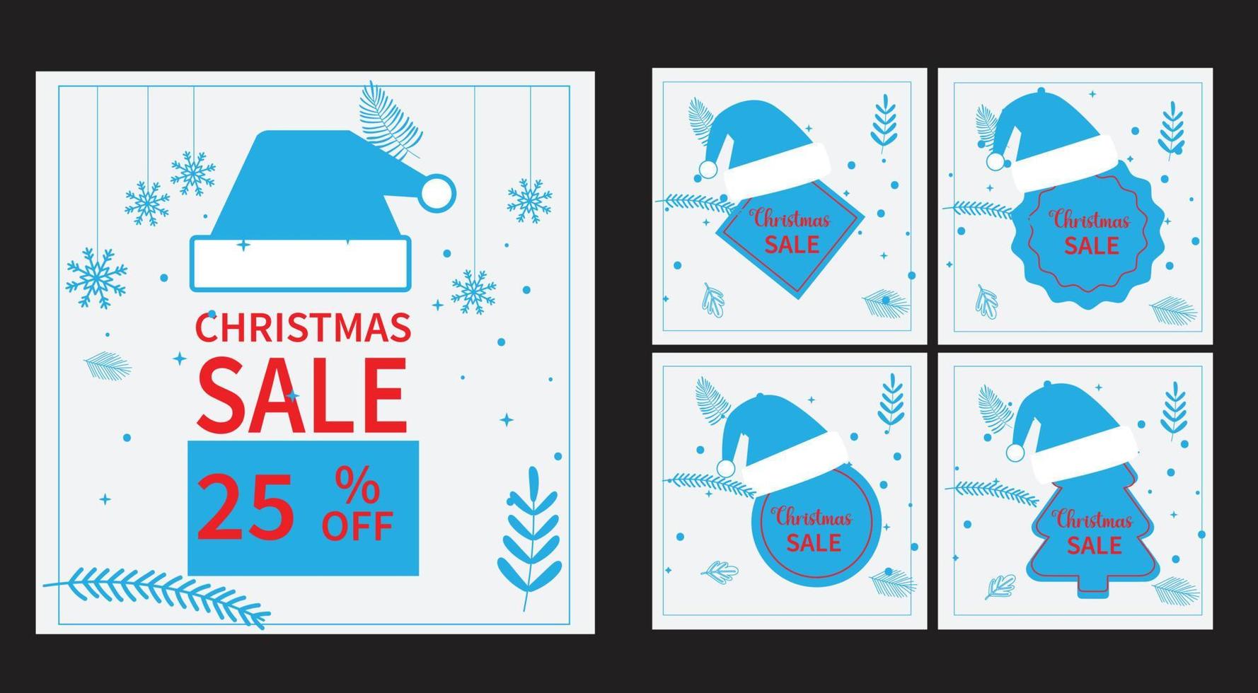 Christmas day sale template design vector