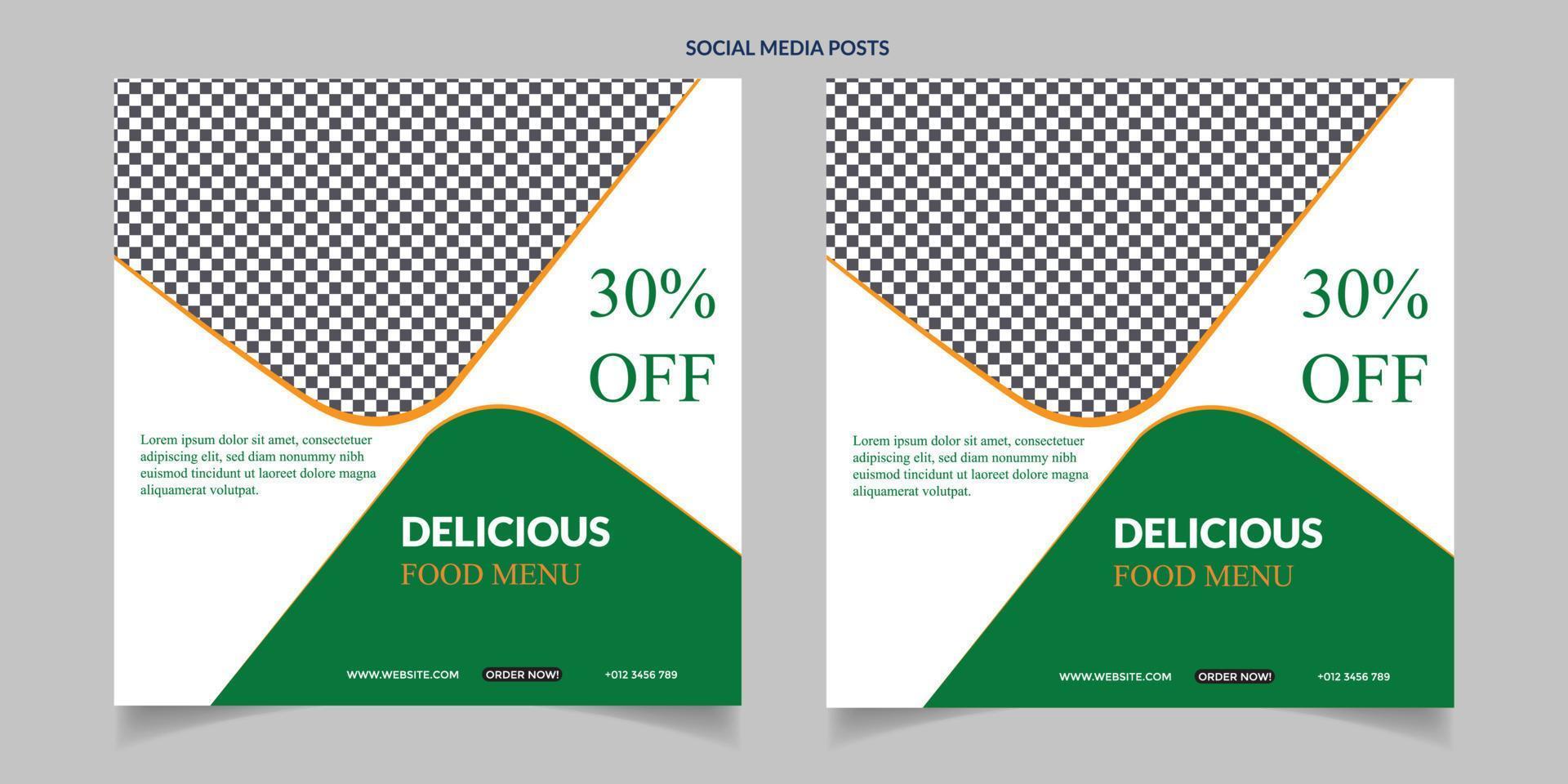 social media post template vector