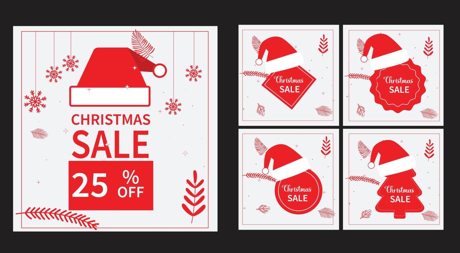 Christmas day sale template design vector