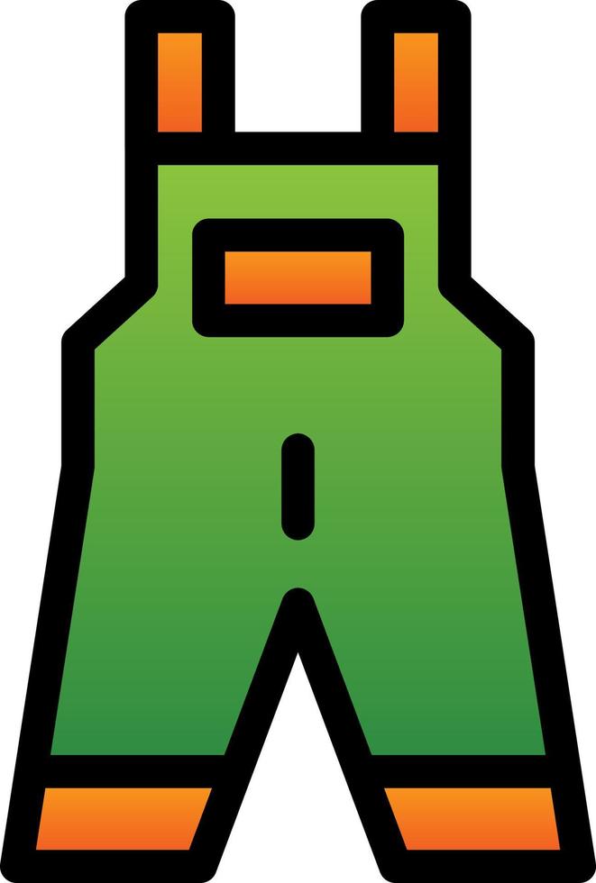 Overall Clothes Vector Icon Design