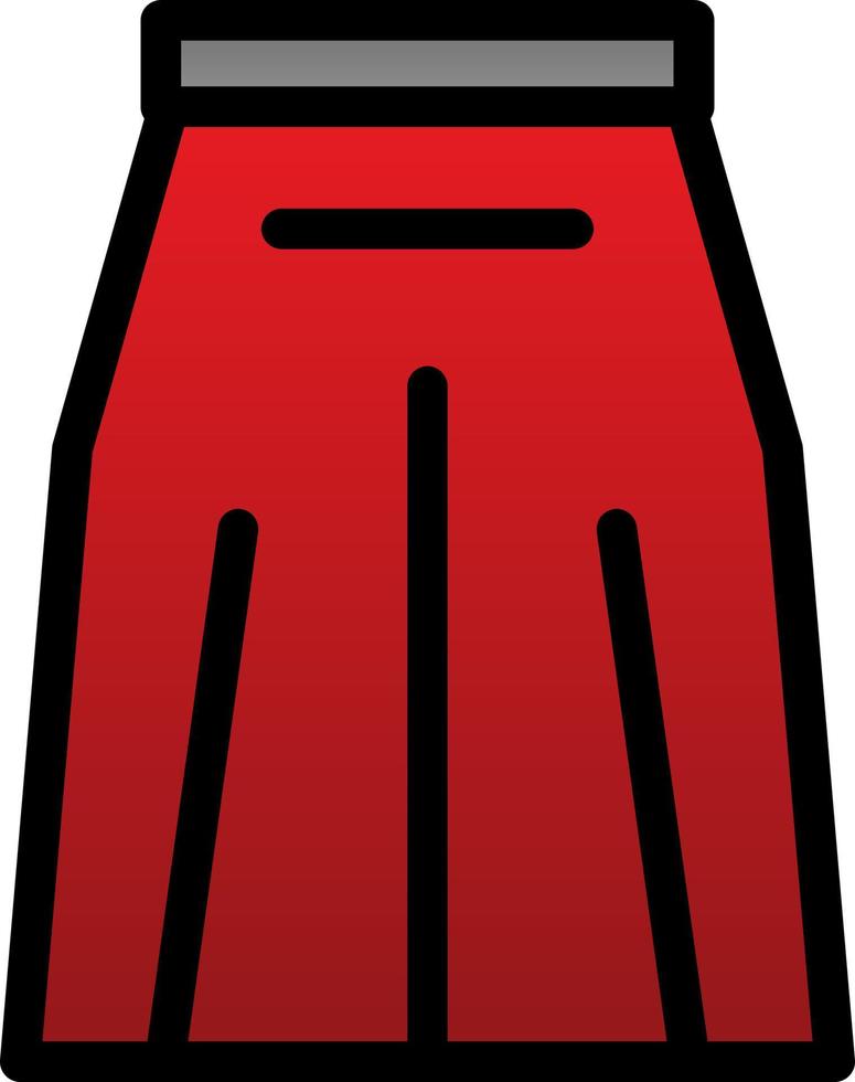 Long Skirt Vector Icon Design