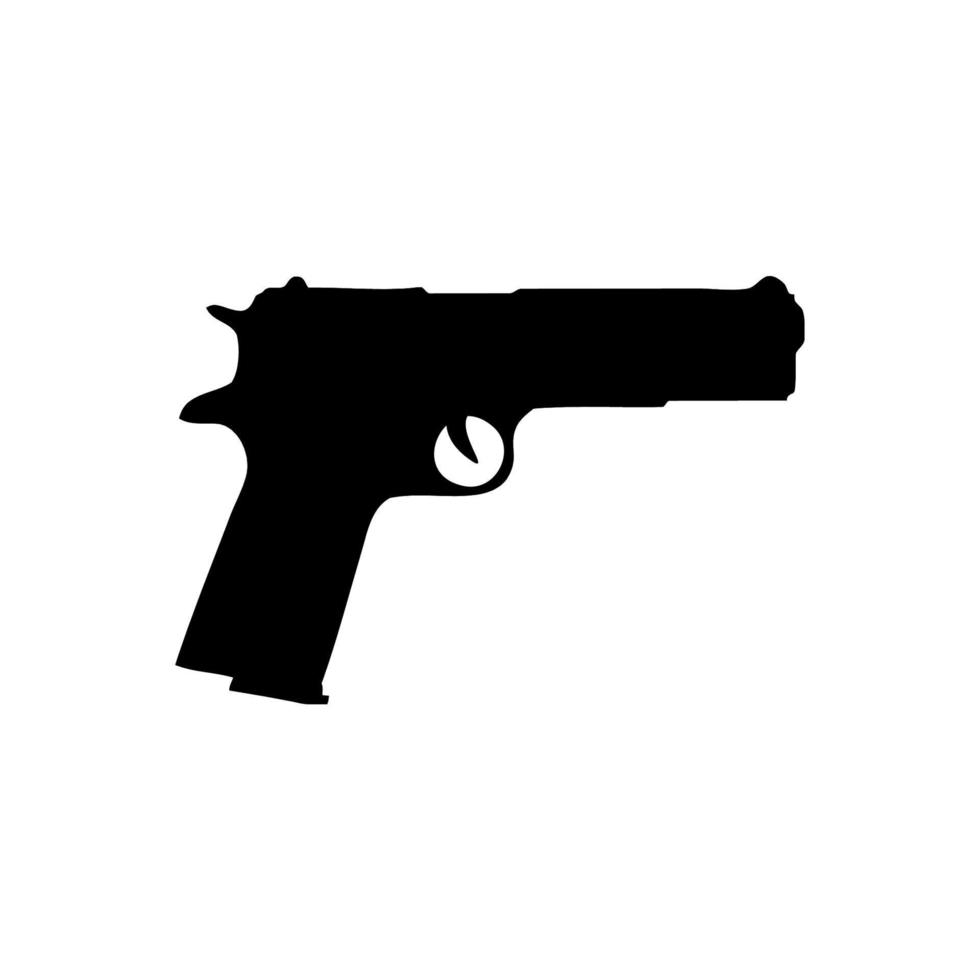 diseño de vector de silueta de pistola