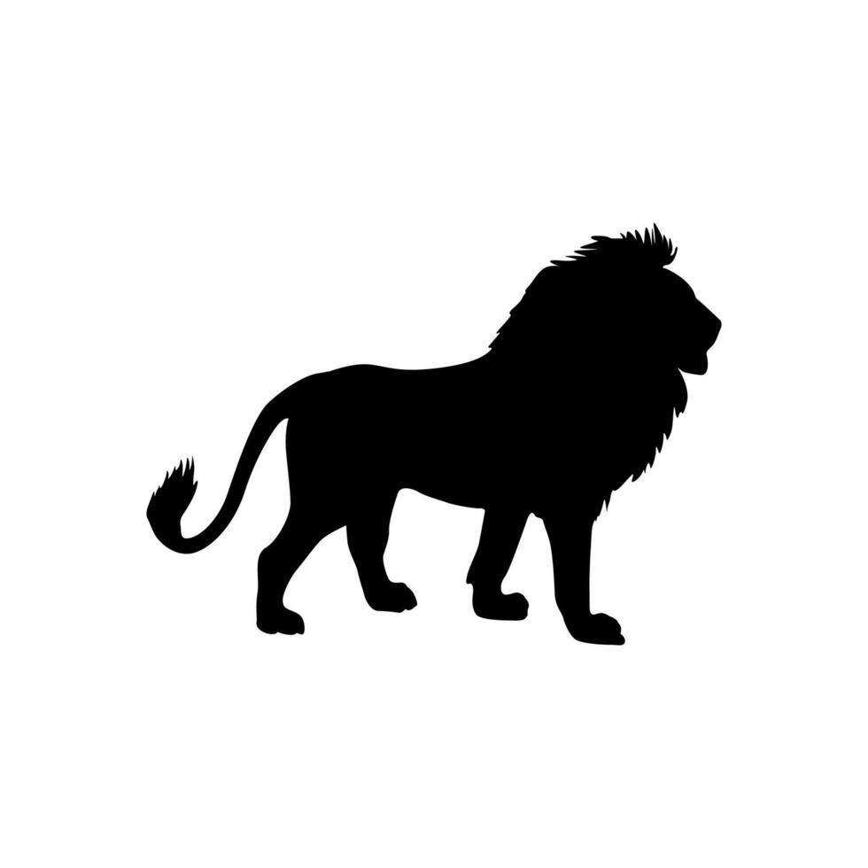 diseño de vector de silueta de león