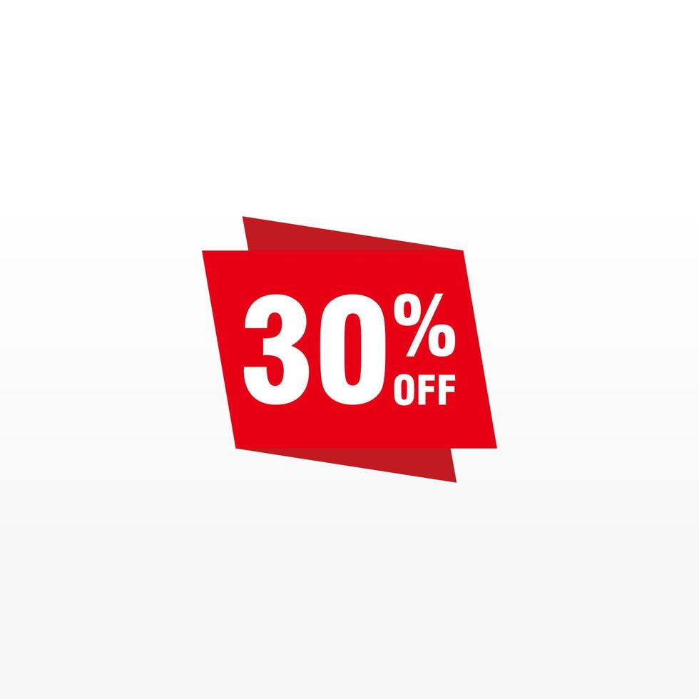 30 discount, Sales Vector badges for Labels, , Stickers, Banners, Tags, Web Stickers, New offer. Discount origami sign banner.