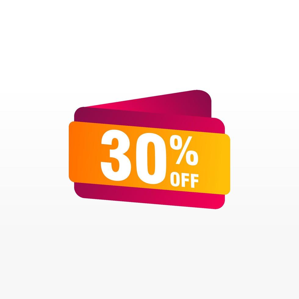 30 discount, Sales Vector badges for Labels, , Stickers, Banners, Tags, Web Stickers, New offer. Discount origami sign banner.