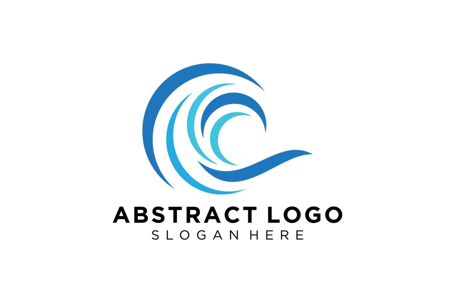 Abstract water wave splash logo symbol and icon design. vector