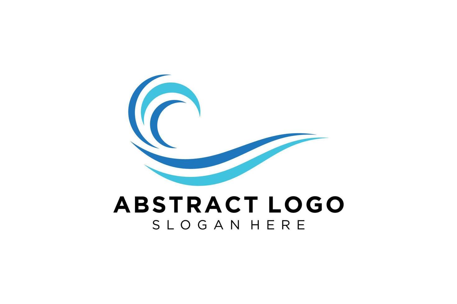 Abstract water wave splash logo symbol and icon design. vector