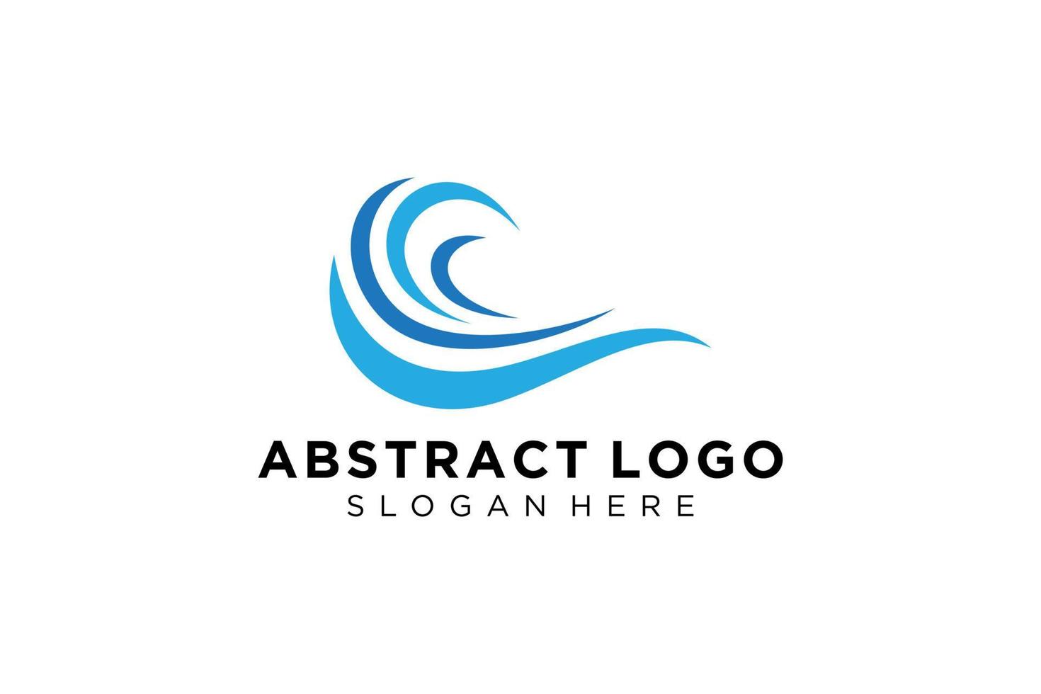 Abstract water wave splash logo symbol and icon design. vector