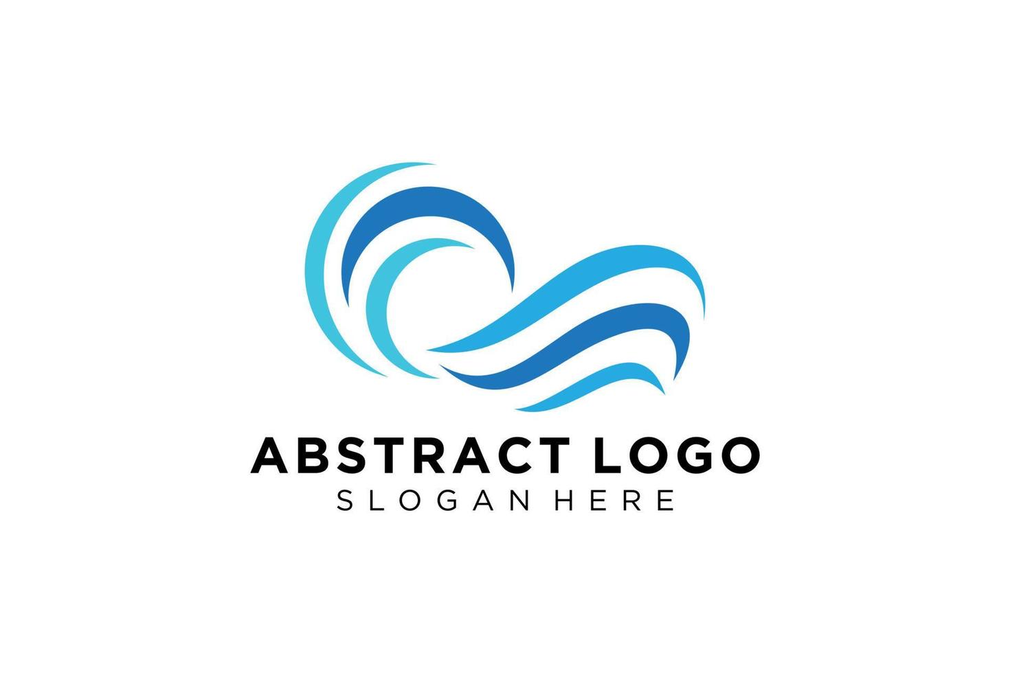 Abstract water wave splash logo symbol and icon design. vector