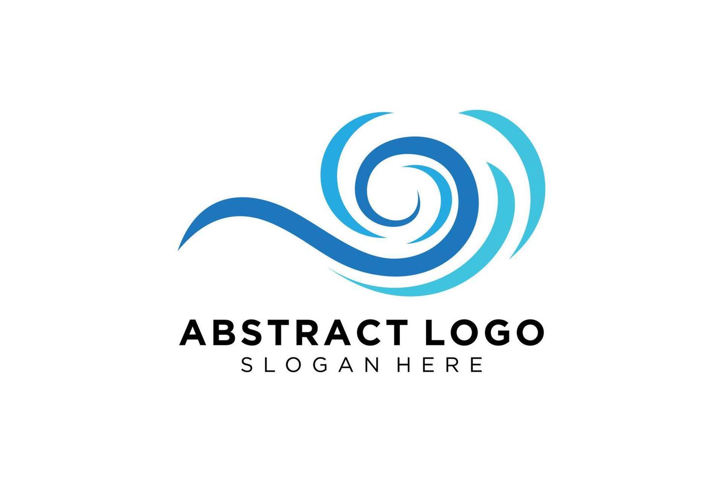 Abstract water wave splash logo symbol and icon design. vector