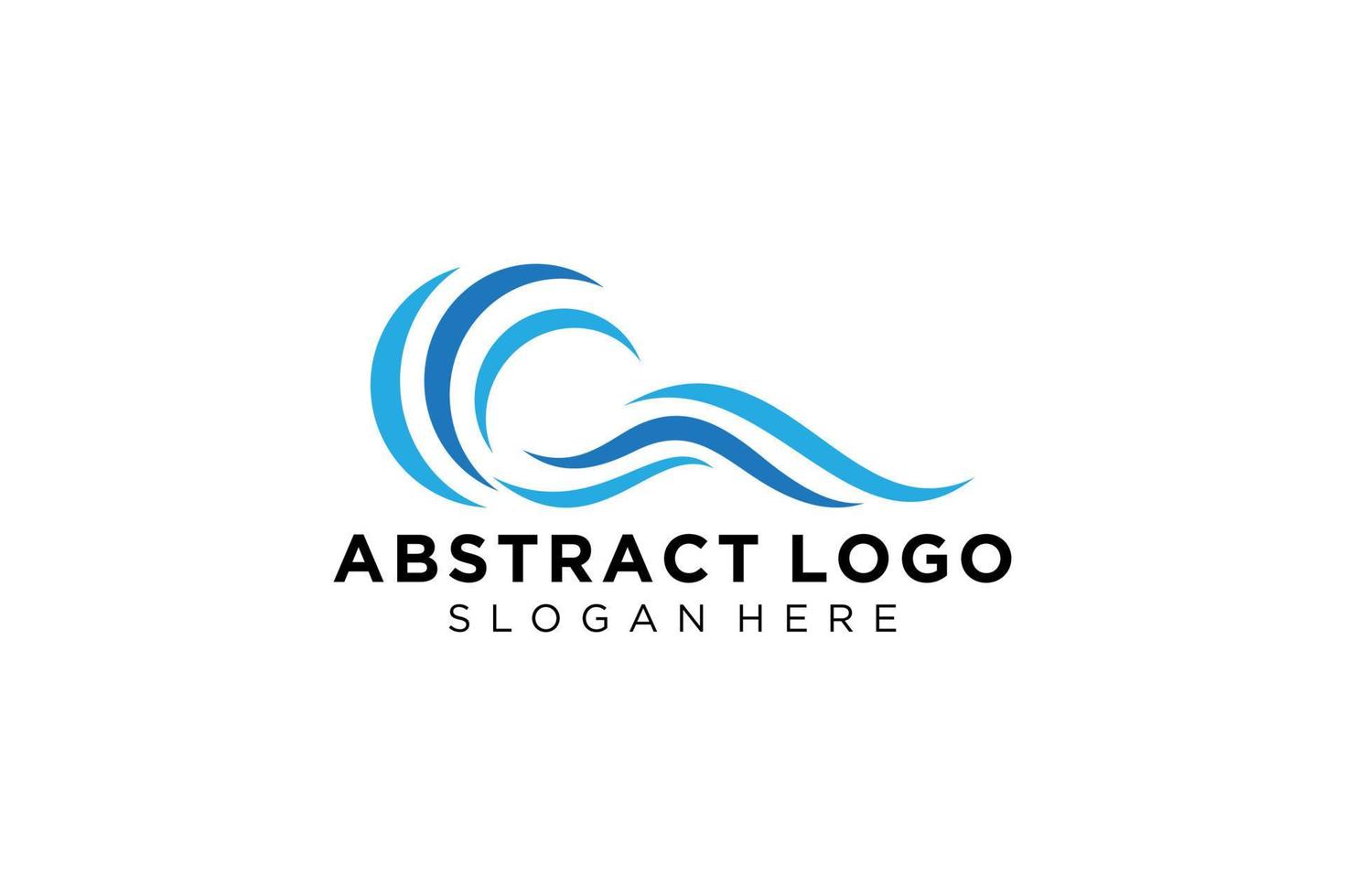 Abstract water wave splash logo symbol and icon design. vector